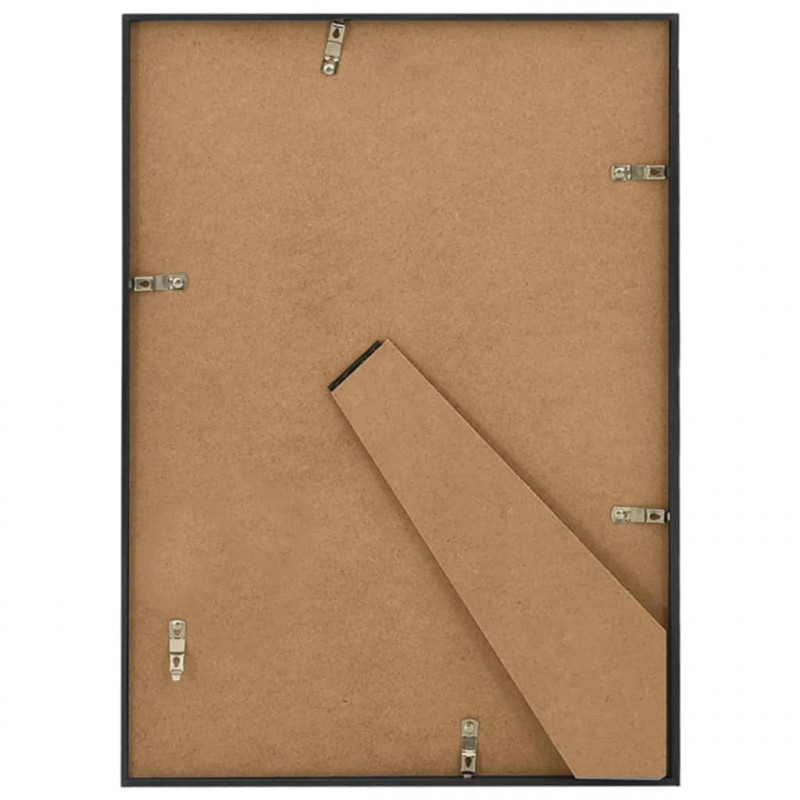 Ramki na zdjęcia, 3 szt., stojące, czarne, 18x24 cm, MDF