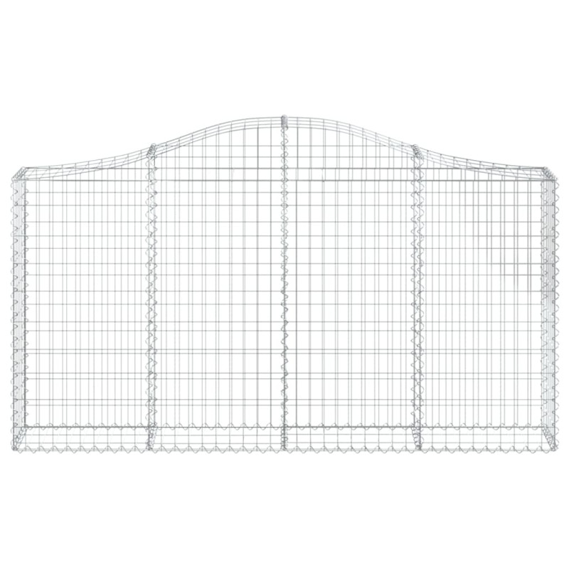 Kosze gabionowe, 14 szt, 200x30x100/120cm, galwanizowane żelazo