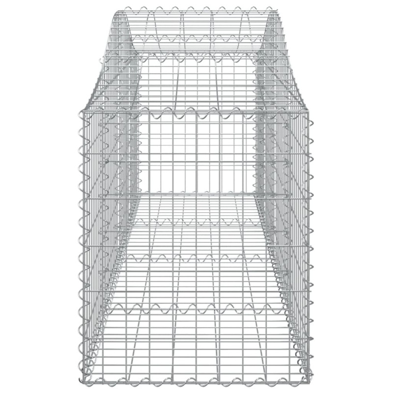 Kosze gabionowe, 12 szt, 200x50x60/80 cm, galwanizowane żelazo