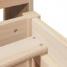 Łóżko z regałem, bez materaca, 75x190 cm, drewno sosnowe