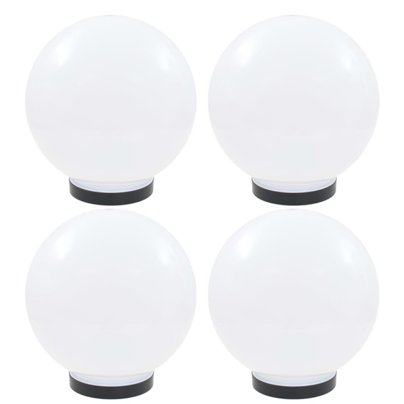 Lampy ogrodowe LED, 4 szt., kuliste, 25 cm, PMMA