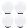 Lampy ogrodowe LED, 4 szt., kuliste, 25 cm, PMMA