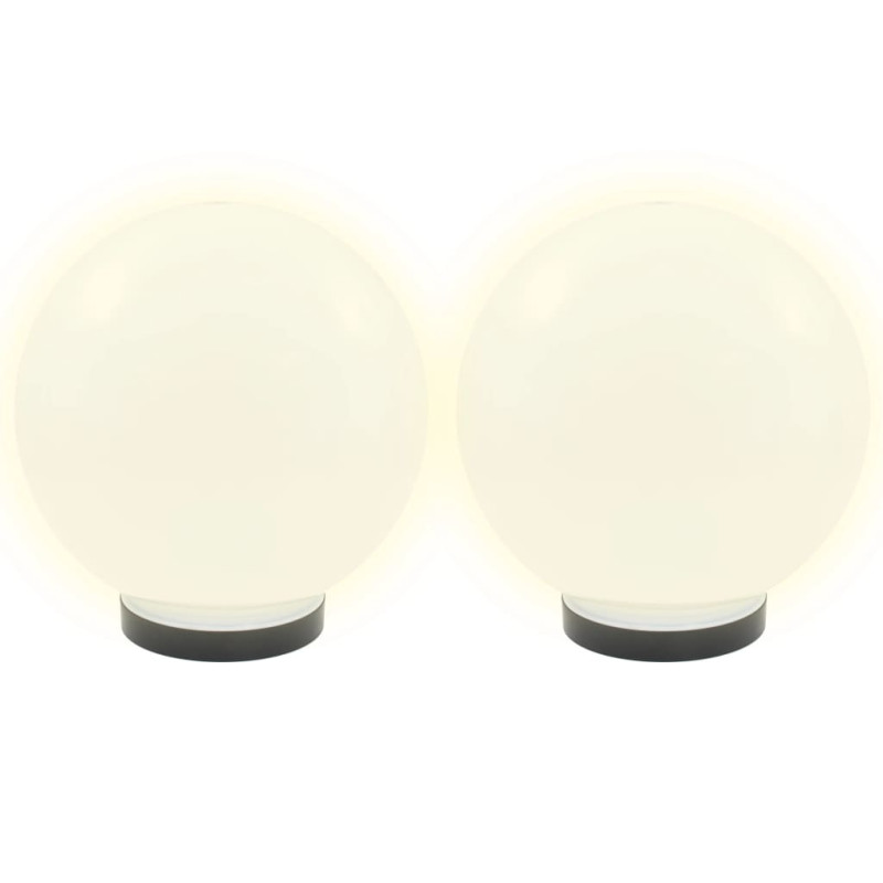 Lampy ogrodowe LED, 4 szt., kuliste, 25 cm, PMMA