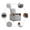 Elektryczny fotel rozkładany Cloud Grey Fabric