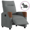 Elektryczny fotel rozkładany, ciemnoszary, obity tkaniną