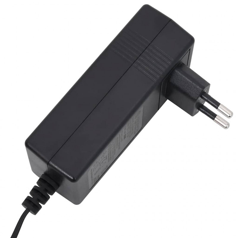 Rozkładany fotel masujący, elektryczny, kremowy, tkanina