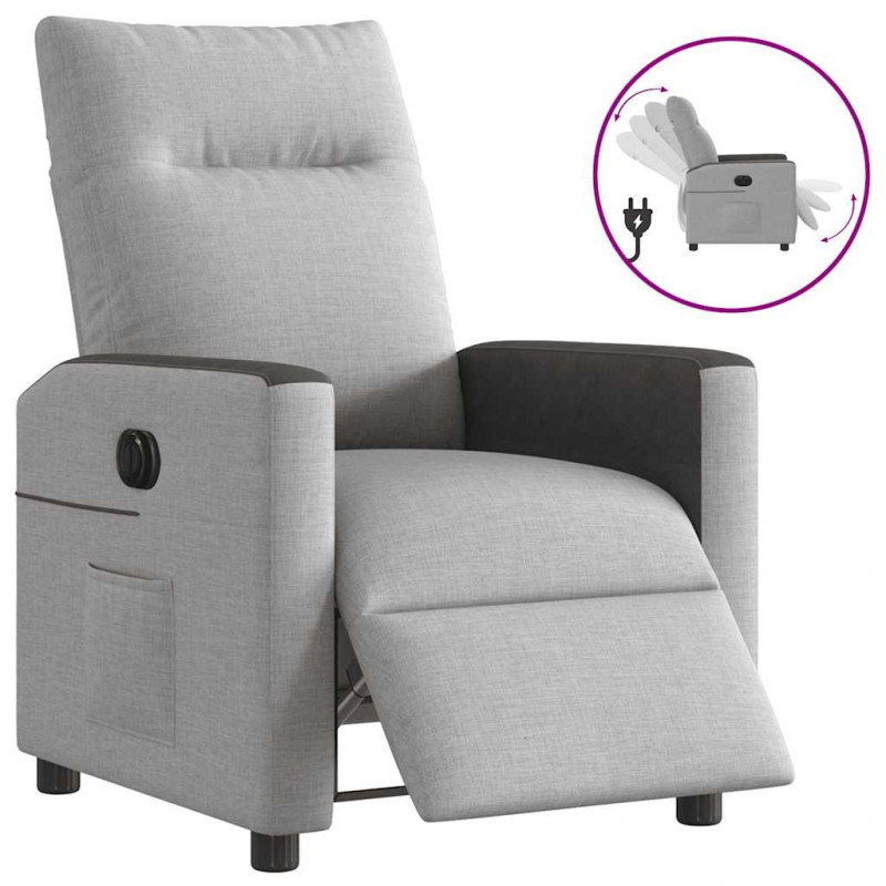 Elektryczny fotel rozkładany Cloud Grey Fabric