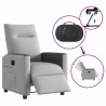 Elektryczny fotel rozkładany Cloud Grey Fabric