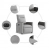 Elektryczny fotel rozkładany Cloud Grey Fabric