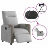 Elektryczny fotel rozkładany Cloud Grey Fabric