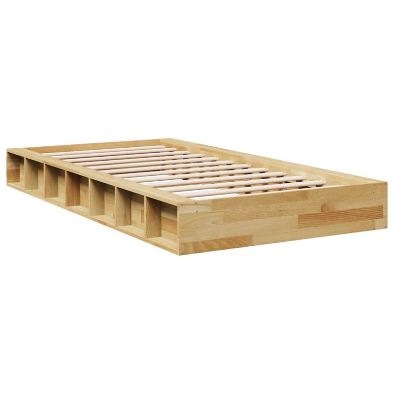 Rama łóżka bez materaca 100x200 cm lite drewno dąb