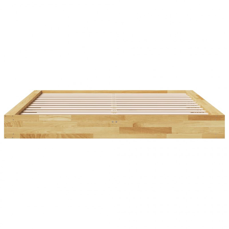 Rama łóżka bez materaca 200x200 cm lite drewno dąb