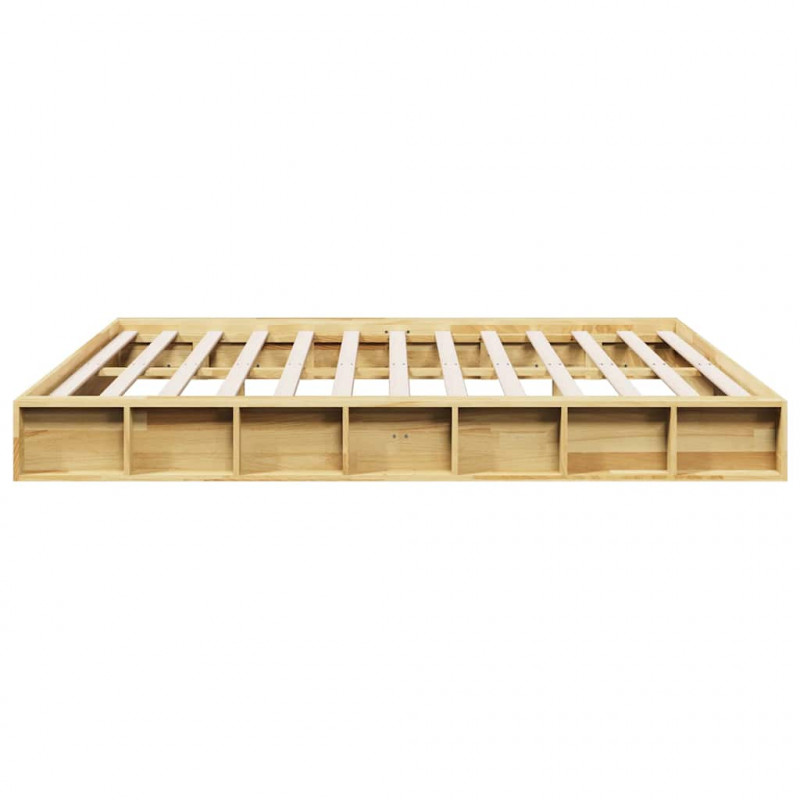 Rama łóżka bez materaca 200x200 cm lite drewno dąb