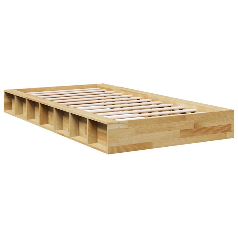 Rama łóżka bez materaca 75x190 cm lite drewno dąb