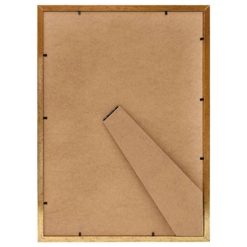 Ramki na zdjęcia, 5 szt., stojące, złote, 15x21 cm, MDF