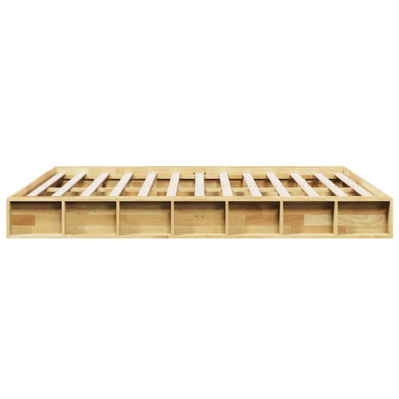 Rama łóżka bez materaca 135x190 cm lite drewno dąb