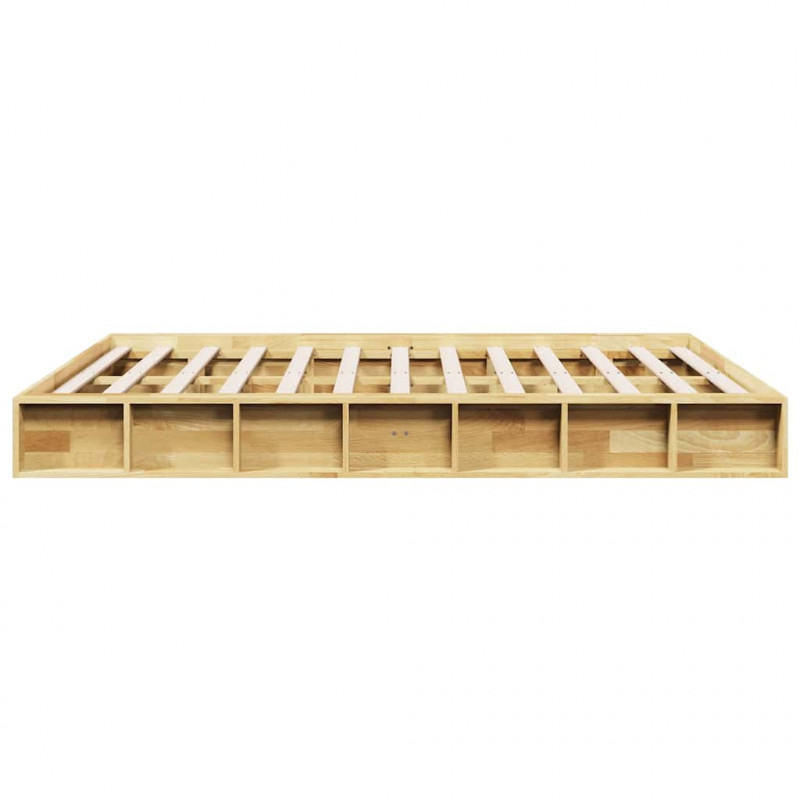 Rama łóżka bez materaca 140x190 cm lite drewno dąb