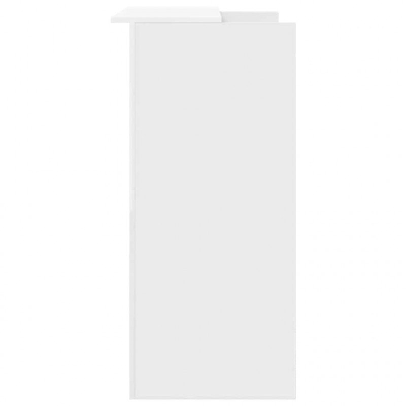 Biurko recepcyjne białe 100x50x103,5 cm Drewno konstrukcyjne