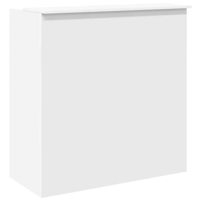 Biurko recepcyjne białe 100x50x103,5 cm Drewno konstrukcyjne