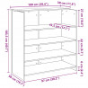 Biurko recepcyjne Sonoma Oak 100x50x103,5 cm Drewno konstrukcyjne