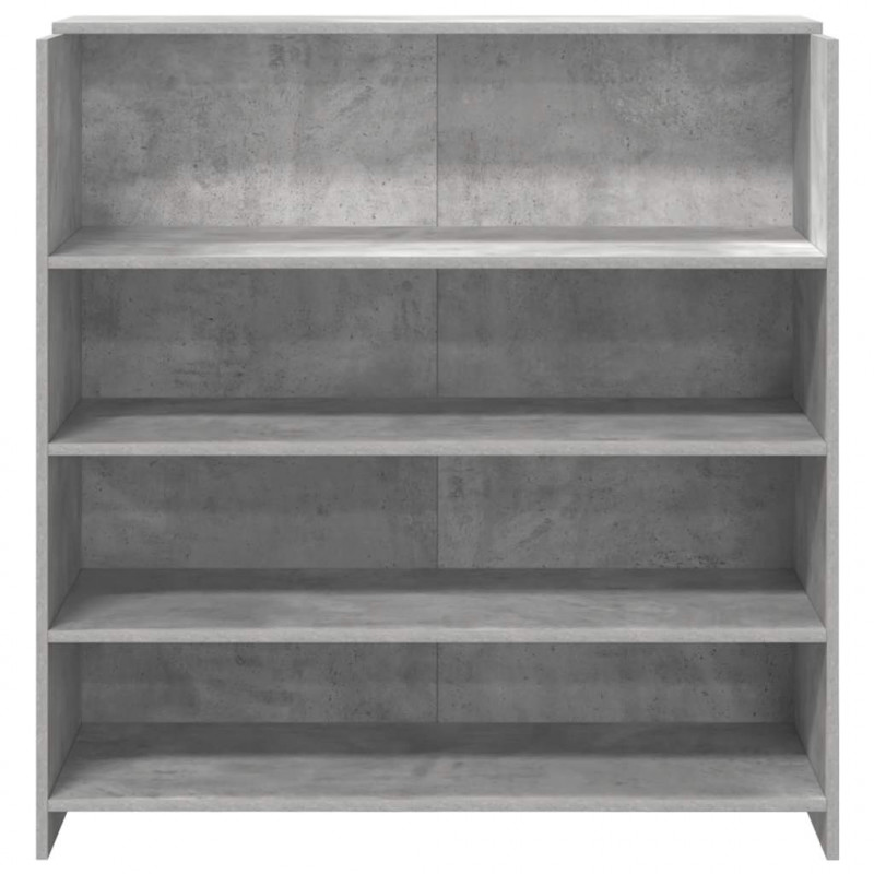 Biurko recepcyjne betonowe szare 100x50x103,5 cm drewno klejone