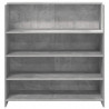 Biurko recepcyjne betonowe szare 100x50x103,5 cm drewno klejone