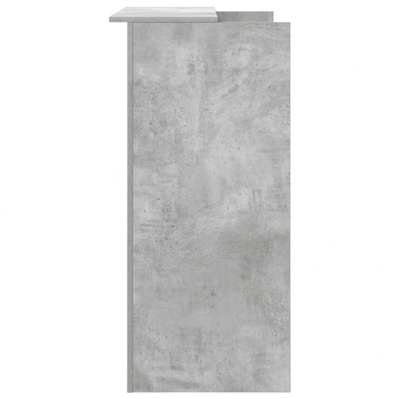 Biurko recepcyjne betonowe szare 100x50x103,5 cm drewno klejone