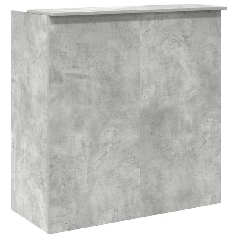 Biurko recepcyjne betonowe szare 100x50x103,5 cm drewno klejone