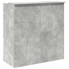 Biurko recepcyjne betonowe szare 100x50x103,5 cm drewno klejone