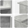 Biurko recepcyjne betonowe szare 100x50x103,5 cm drewno klejone