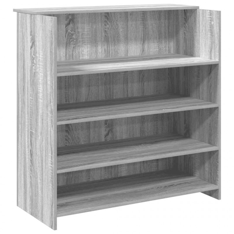 Biurko recepcyjne szare Sonoma 100x50x103,5 cm Drewno klejone