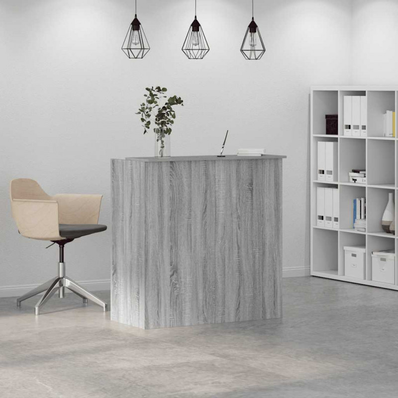 Biurko recepcyjne szare Sonoma 100x50x103,5 cm Drewno klejone