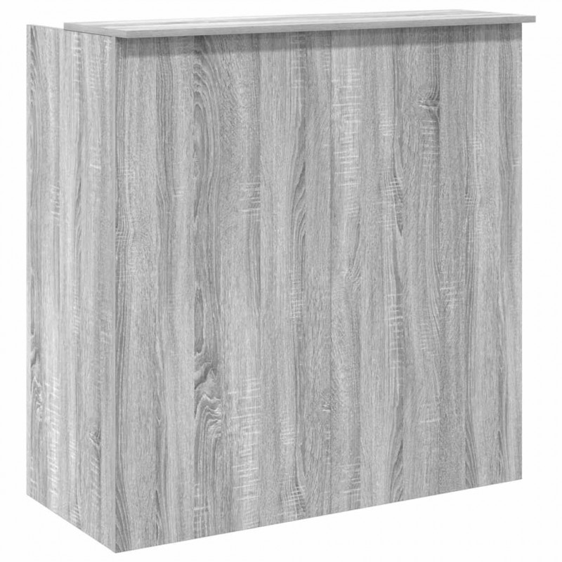 Biurko recepcyjne szare Sonoma 100x50x103,5 cm Drewno klejone