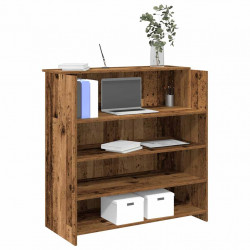 Biurko recepcyjne Stare drewno 100x50x103,5 cm Drewno klejone
