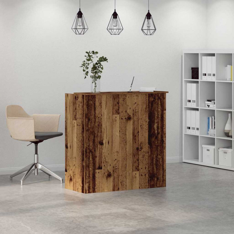 Biurko recepcyjne Stare drewno 100x50x103,5 cm Drewno klejone