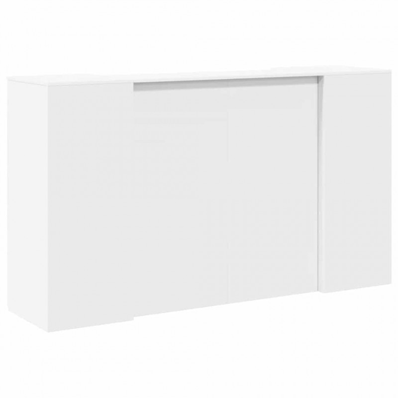 Biurko recepcyjne białe 180x50x103,5 cm Drewno konstrukcyjne