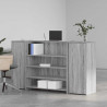 Biurko recepcyjne szare Sonoma 180x50x103,5 cm Drewno klejone