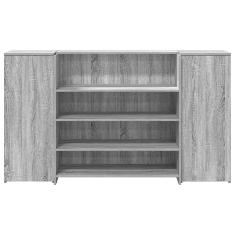 Biurko recepcyjne szare Sonoma 180x50x103,5 cm Drewno klejone