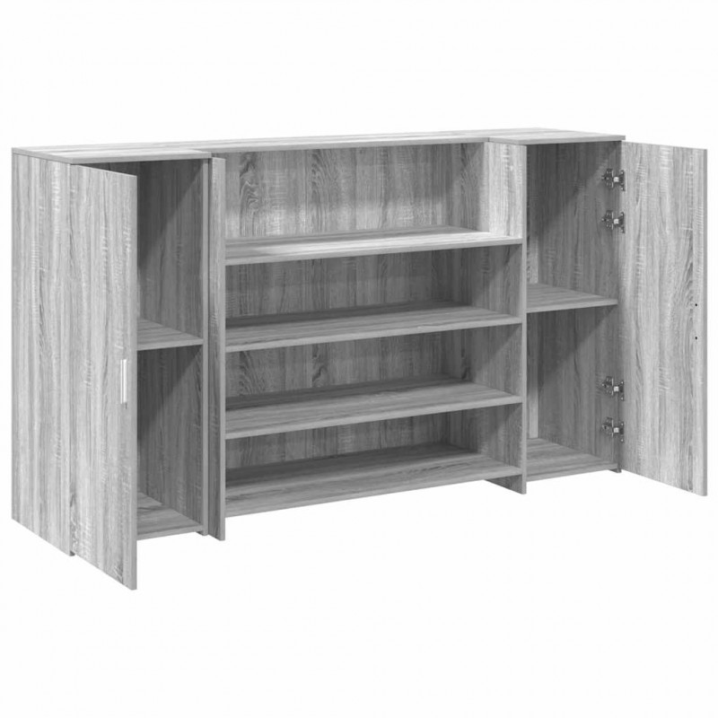 Biurko recepcyjne szare Sonoma 180x50x103,5 cm Drewno klejone