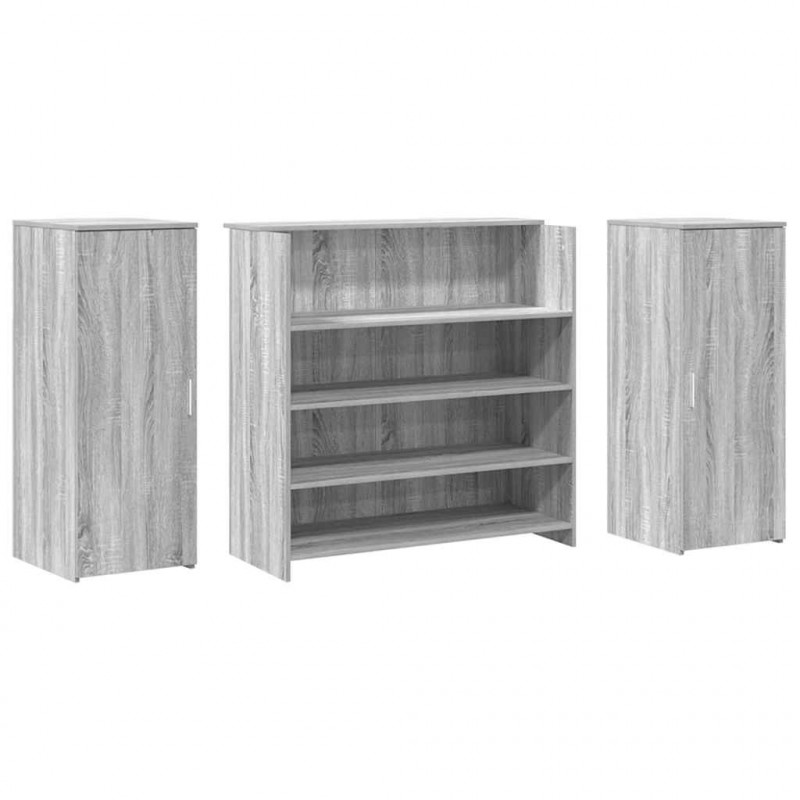 Biurko recepcyjne szare Sonoma 180x50x103,5 cm Drewno klejone