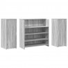Biurko recepcyjne szare Sonoma 180x50x103,5 cm Drewno klejone