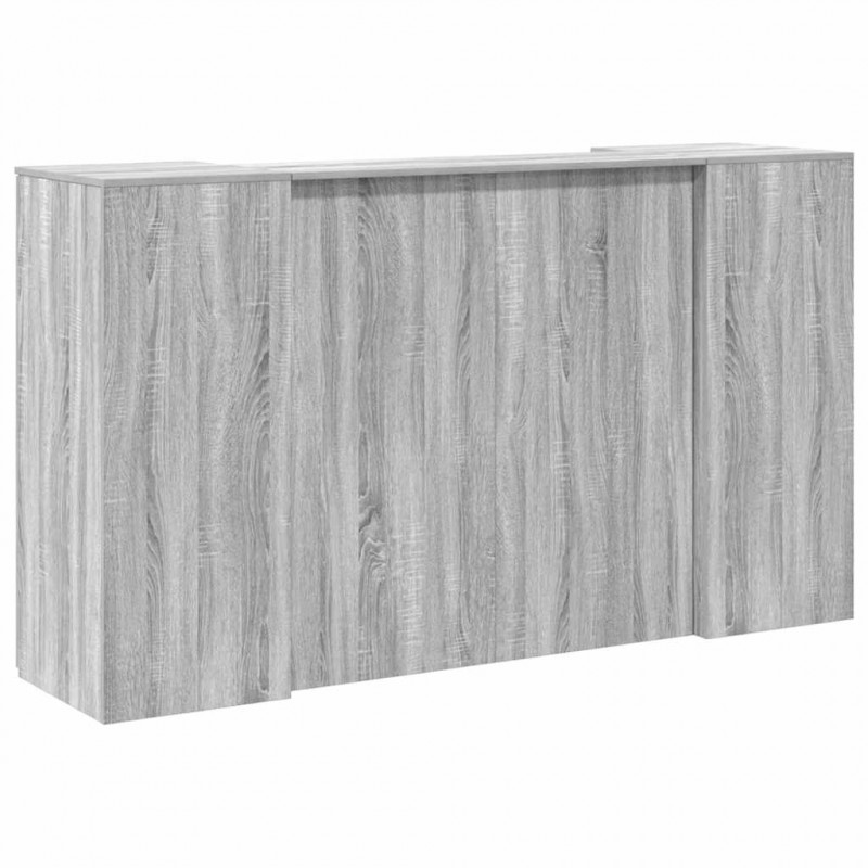 Biurko recepcyjne szare Sonoma 180x50x103,5 cm Drewno klejone