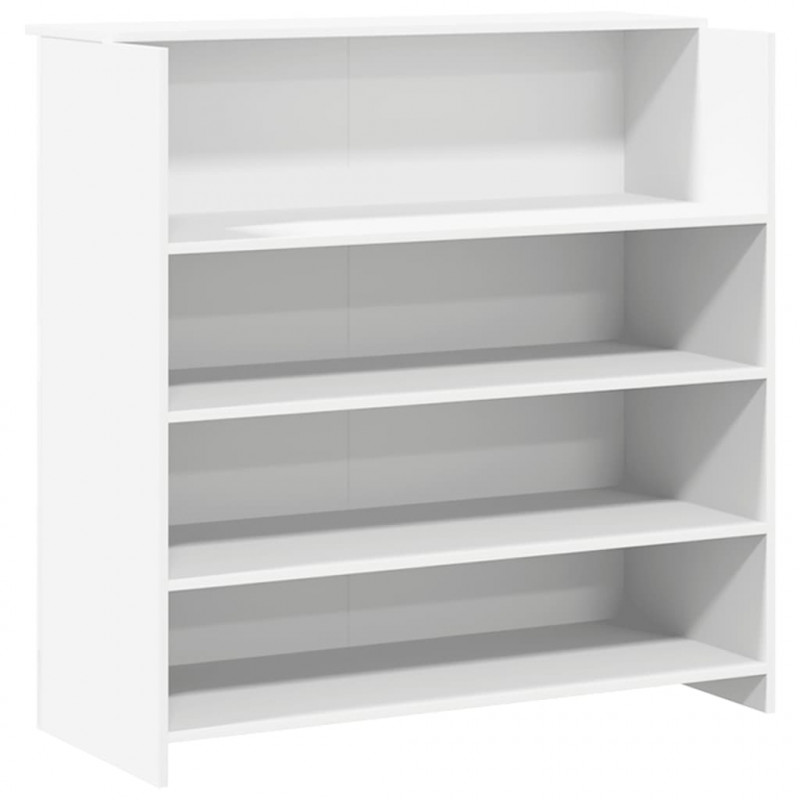Biurko recepcyjne białe 200x50x103,5 cm Drewno konstrukcyjne