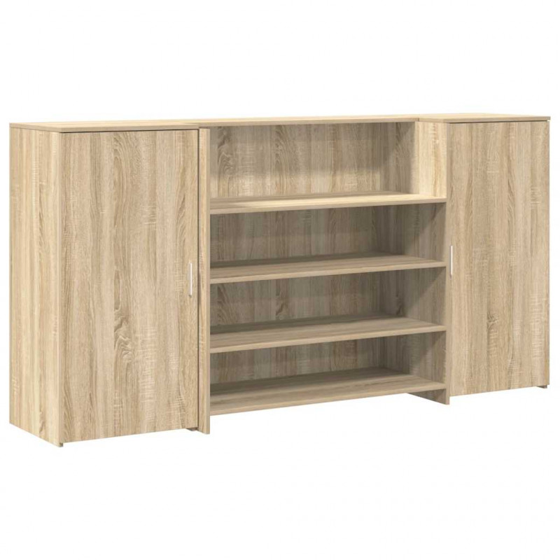 Biurko recepcyjne dąb sonoma 200x50x103,5 cm Drewno klejone