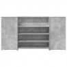 Biurko recepcyjne betonowe szare 200x50x103,5 cm drewno klejone