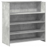 Biurko recepcyjne betonowe szare 200x50x103,5 cm drewno klejone