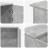 Biurko recepcyjne betonowe szare 200x50x103,5 cm drewno klejone