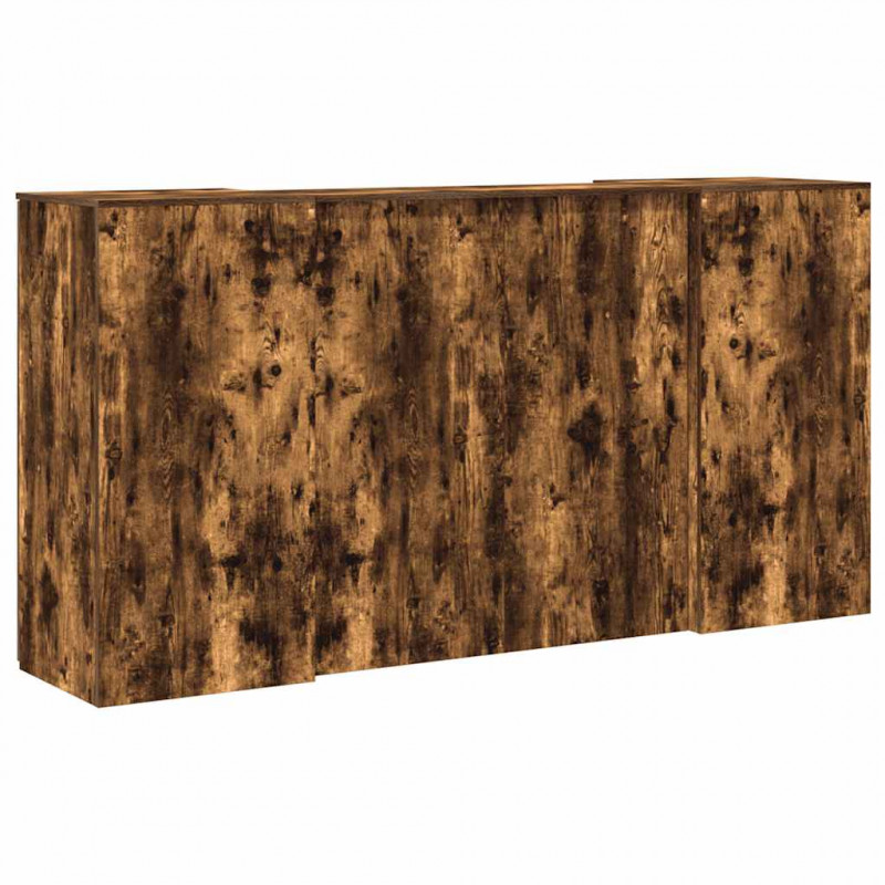Biurko recepcyjne dąb wędzony 200x50x103,5 cm Drewno klejone