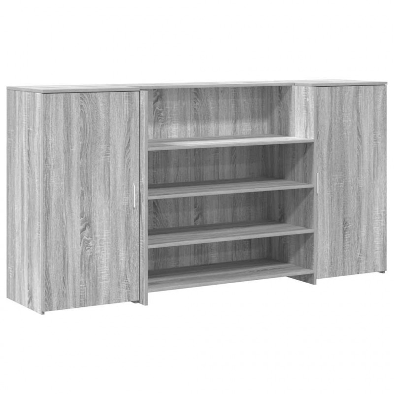 Biurko recepcyjne szare Sonoma 200x50x103,5 cm Drewno klejone
