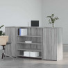 Biurko recepcyjne szare Sonoma 200x50x103,5 cm Drewno klejone